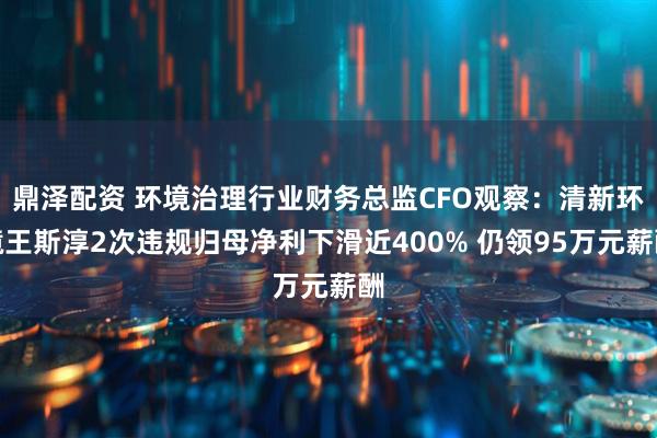 鼎泽配资 环境治理行业财务总监CFO观察：清新环境王斯淳2次违规归母净利下滑近400% 仍领95万元薪酬