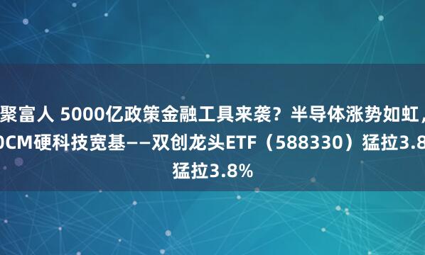 聚富人 5000亿政策金融工具来袭？半导体涨势如虹，20CM硬科技宽基——双创龙头ETF（588330）猛拉3.8%