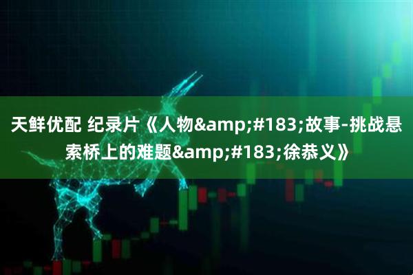 天鲜优配 纪录片《人物&#183;故事-挑战悬索桥上的难题&#183;徐恭义》
