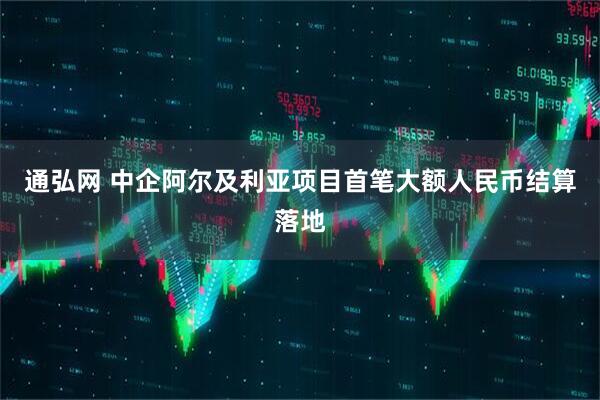 通弘网 中企阿尔及利亚项目首笔大额人民币结算落地