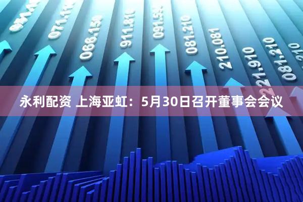 永利配资 上海亚虹：5月30日召开董事会会议