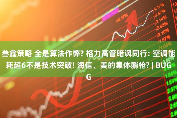 叁鑫策略 全是算法作弊? 格力高管暗讽同行: 空调能耗超6不是技术突破! 海信、美的集体躺枪? | BUG